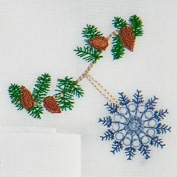 Langkilde & Søn - Juleserviet med blå krystal